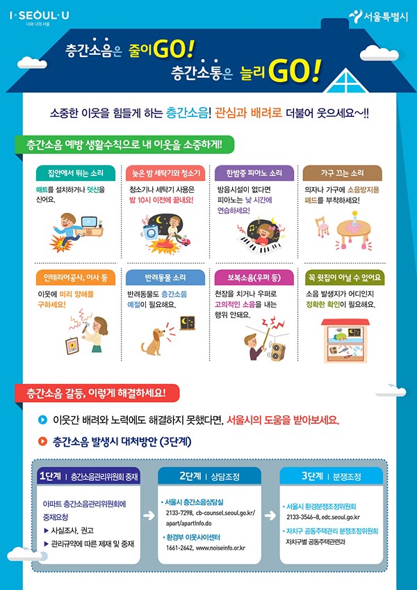 서울시, 층간소음 예방·해결 홍보물 배포 서울시, 층간소음 예방·해결 홍보물 배포
