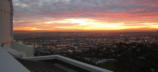 그리피스 천문대에서 바라본 LA 노을 풍경