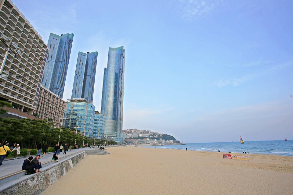 도심 해변의 매력이 돋보이는 해운대해수욕장