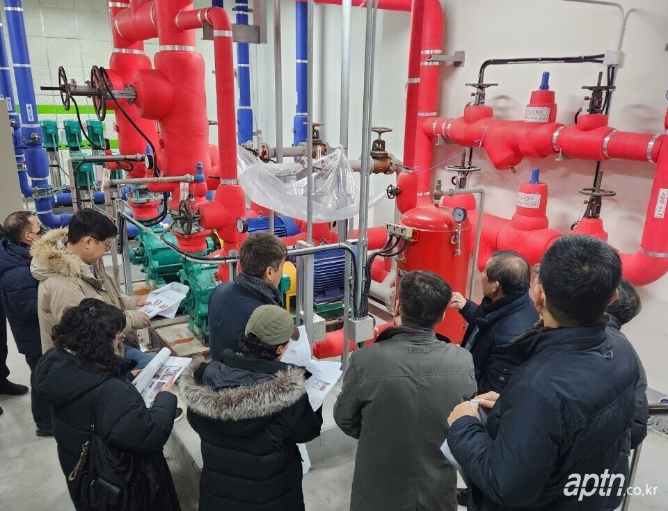 아파트 기계실 모습.